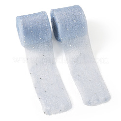 2Rolls Polyester Hot-fix Rhinestone Raw Edges Ribbon&nbsp;OCOR-TA0003-95B