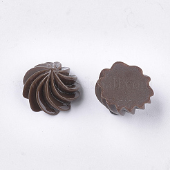 樹脂デコデンカボション  模造食品  チョコレートクリーム  ココナッツブラウン  20x13mm&nbsp;CRES-T011-59A