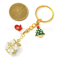 Christmas Woven Glass Keychains&nbsp;KEYC-MZ00017-02