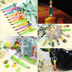 24個 23スタイル フルーツ PVC プラスチックビーズ  フルーツ  ミックスカラー  24.5~30x23~30.5x7.5~9mm  穴：3.5mm  1個/スタイル&nbsp;FIND-SZ0003-67