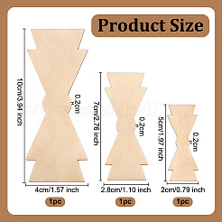 3個3スタイル真鍮カボション  蝶結び  インレイ用  ゴールドカラー  50~100x20~40x2mm  1個/スタイル&nbsp;DIY-OC0013-27