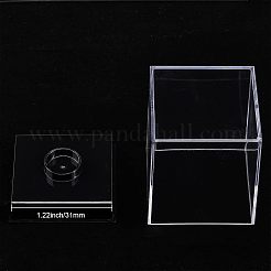 Square Transparent Acrylic Baseball Display Case&nbsp;CON-WH0092-19