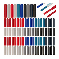 靴ひも用ABSプラスチックアグレット200個10色  靴紐の先端の頭  コラム  ミックスカラー  21.5x4.5mm  20個/カラー&nbsp;FIND-PH0021-21