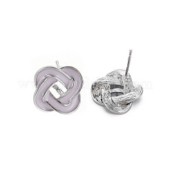 Brass with Enamel Earring Findings&nbsp;KK-S356-623P-NF