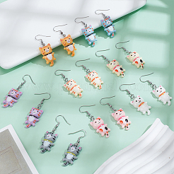 8Pair 304 Stainless Steel Dangle Earrings&nbsp;EJEW-UN00014