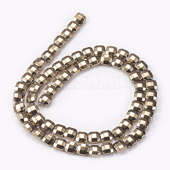 Electroplated Non-magnetic Synthetic Hematite Beads Strands&nbsp;G-P367-C08