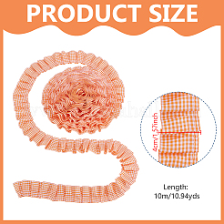 Pleated Polyester Lace Ribbons&nbsp;SRIB-WH0011-473B