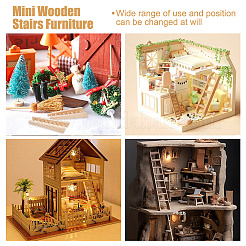Mini Wooden Stairs Furniture&nbsp;DJEW-WH0015-114