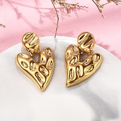 304 Stainless Steel Dangle Stud Earrings&nbsp;EJEW-D319-13G