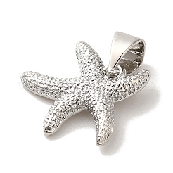 Starfish Rack Plating Brass Charms&nbsp;KK-U027-36P
