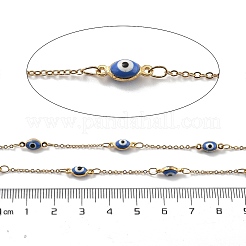 Enamel & 304 Stainless Steel Link Chains&nbsp;CHS-K021-10G-03