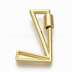 Brass Screw Carabiner Lock Charms&nbsp;LS-KK-T046-001G-L-NF