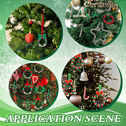 アクリルとプラスチックのクリスマスキャンディビーズセット  ミックスカラー&nbsp;DIY-SC0026-81C