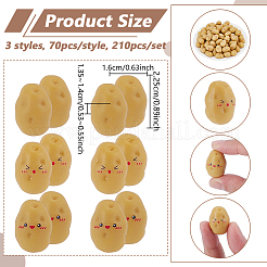 210Pcs 3 Styles Resin Potato Miniature Ornaments&nbsp;DJEW-NB0001-49