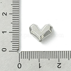 合金ビーズ  ハート  プラチナ  9x12x5.5mm  穴：1.6mm&nbsp;FIND-Z045-10P