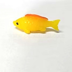 レジン 人工 ランダムポーズ 魚飾り  金魚  マイクロランドスケープ水族館の水槽の装飾用  ゴールド  30.5x12x13.5mm&nbsp;AJEW-WH0245-77B
