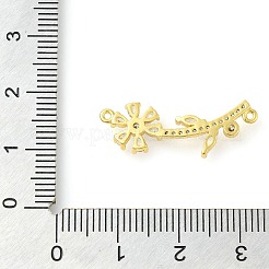 Flower of Life Rack Plating Brass Micro Pave Cubic Zirconia Links&nbsp;KK-S396-25