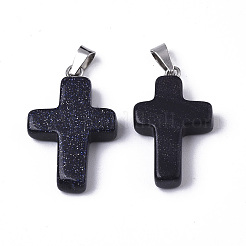 Synthetic Blue Goldstone Pendants&nbsp;LS-G-J354-03A