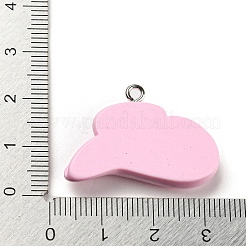 バレンタインデーの樹脂ペンダント  プラチナトーンのアイアンループ付き  帽子  20.5x30.5x6.5mm  穴：1.7mm&nbsp;X-FIND-Z010-02B