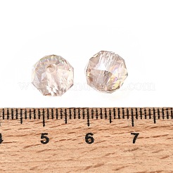 Electroplate Transparent Round Glass Beads&nbsp;GL-CBA6A73-HR02