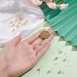 20Pcs Brass Stud Earring Findings&nbsp;KK-BC0009-64