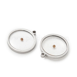 304ステンレスペンダント  ステンレス鋼色  フラットラウンドのチャーム  17x15x2.5mm  穴：1.4mm&nbsp;SA-CBA5608-07A-P