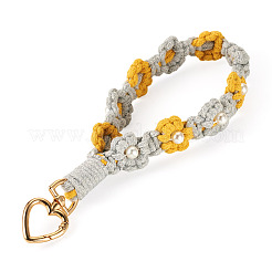 Cotton Braided Flower Pendant Decorations&nbsp;AJEW-TAC0030-032G-12