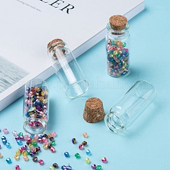 ガラスボトルビーズ瓶保存容器  コルクボトル  透明  2.2x5cm  容量：約10ml（0.34液量オンス）&nbsp;X-CON-Q005