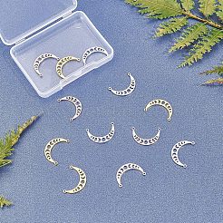 12個3色304ステンレスペンダント  ムーンフェイズチャーム  ミックスカラー  14x21.5x1mm  穴：1mm  4個/カラー&nbsp;STAS-UN0028-66