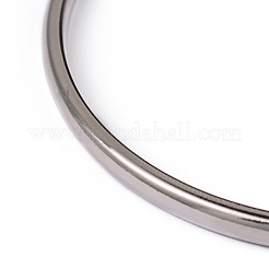 304ステンレススチールバングル  ステンレス鋼色  64.5mm  4x3mm&nbsp;BJEW-M185-09P