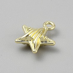 合金ペンダント  スターのチャーム  ライトゴールド  14.5x12.5x5mm  穴：1.4mm&nbsp;FIND-CJC0016-48A-LG