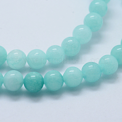 Natural & Dyed Jade Bead Strands&nbsp;G-P370-02-6mm