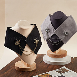 2Pcs 2 Colors Double Bee Hanging Chain Brooch&nbsp;JEWB-GO0001-01