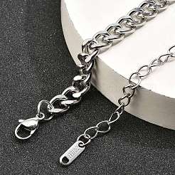 304 Stainless Steel Cuban Link Chain Necklaces for Women Men&nbsp;NJEW-G161-02P