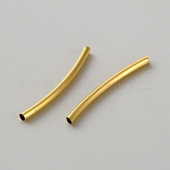 Brass Curved Tube Beads&nbsp;KK-WH0103-003C-G