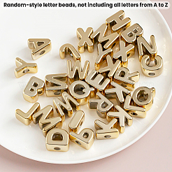 UVメッキアクリルビーズ50個。  文字L  黄金メッキ  19~19.5x14~19x12.5mm  穴：6.2mm&nbsp;MACR-SP0002-27B