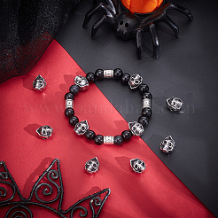 10Pcs Halloween 304 Stainless Steel Beads&nbsp;STAS-UN0064-09