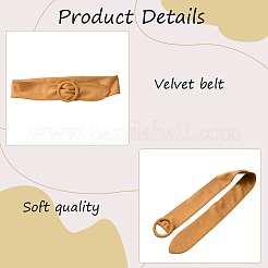 Faux Suede Waist Belt with Clasp for Shirt Dress Overcoat&nbsp;AJEW-WH20019-26A