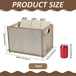 Wooden Storage Boxes with Hole Handles for Music Records&nbsp;ODIS-WH0080-09A