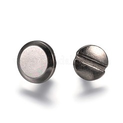 合金製ネジ式スタッズ  シカゴネジ  服飾材料  ガンメタ色  7.5x10mm  ノブ：4mm&nbsp;PALLOY-WH0033-01B
