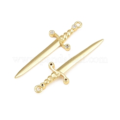 Brass Micro Pave Clear Cubic Zirconia Pendants&nbsp;CU-CBAD306-20G