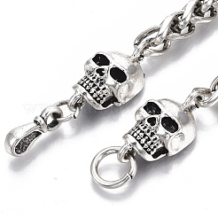 Men's Alloy Wheat Chain Bracelets&nbsp;X-BJEW-T014-05AS