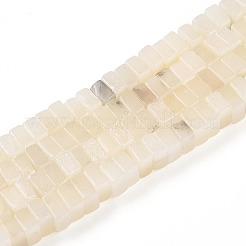 天然な白アフリカオパールビーズ連売り  正方形  2~2.5x4~4.5x4~4.5mm  穴：0.8mm  約146~150個/連  14.76~15.16''（37.5~38.5センチメートル）&nbsp;G-T140-49A