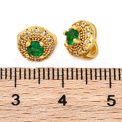 Brass Micro Pave Cubic Zirconia Clasps&nbsp;KK-Z089-08G