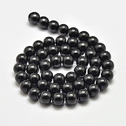 イミテーションオーストリアクリスタルガラスラウンドビーズ連売り  グレードAA  ブラック  10mm  穴：1mm  約40個/連  15インチ（38cm）&nbsp;GLAA-F030-10mm-02