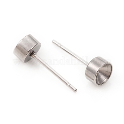 Non-Tarnish 304 Stainless Steel Stud Earring Settings&nbsp;STAS-L244-48C-P