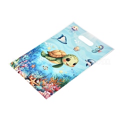50Pcs 4 Styles Ocean Printed Plastic Gift Storage Tote Bags&nbsp;PL-CBAAD12-03
