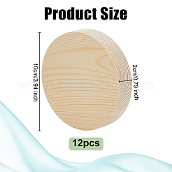 Flat Round Unfinished Wood Slice&nbsp;WOOD-WH0029-190A