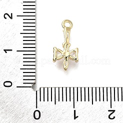 Brass Pave Cubic Zirconia Pendants&nbsp;KK-Q048-26G