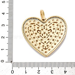 Brass Micro Pave Cubic Zirconia Pendants&nbsp;KK-U076-18G-01